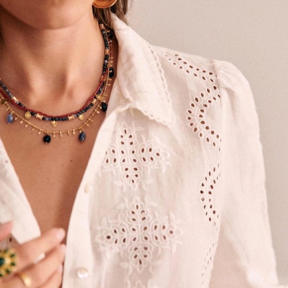 Sezane Ponnie 100% Cotton Shirt - Picture 2 of 12